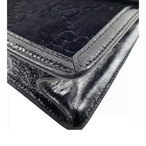 ❌sold❌ Auth GUCCI Sylvie Black Gold Multi Velour Hardware - Shoulder Bag - Picture 7 of 16